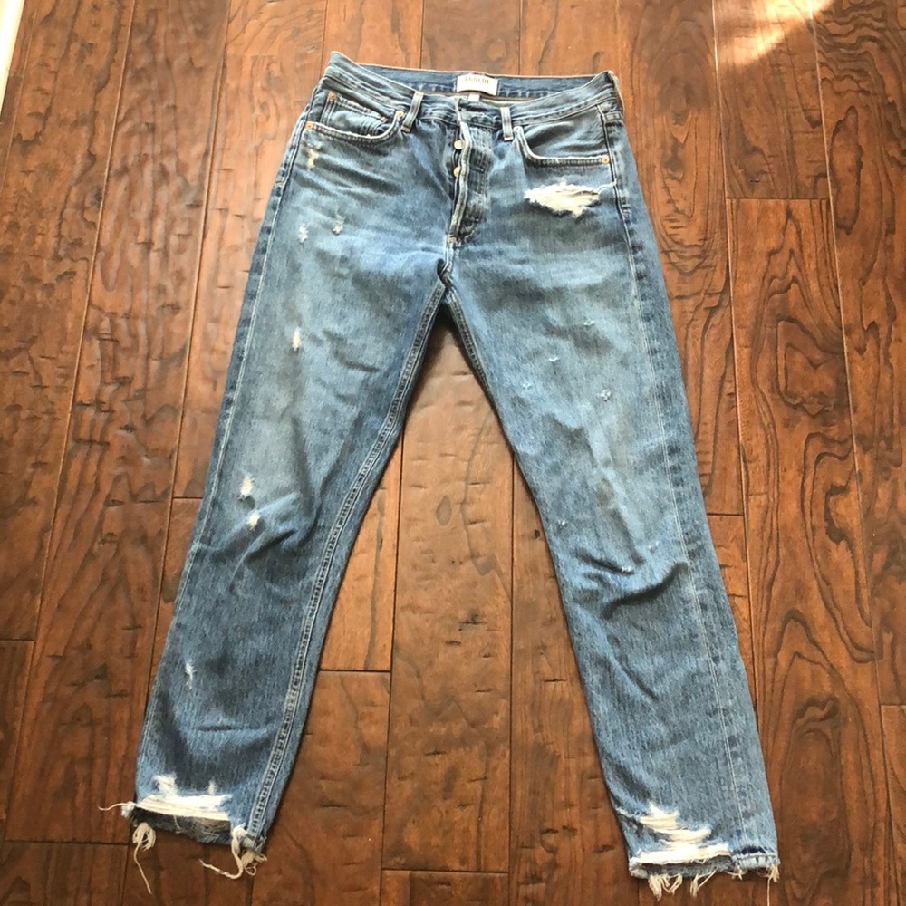 Agolde | size 27 | distressed high waisted jeans